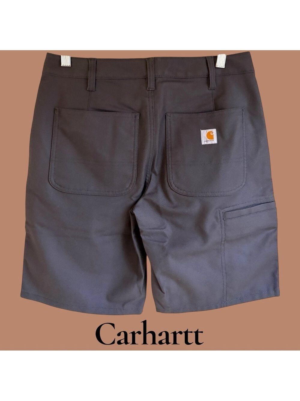 Carhartt Work Cargo Shorts w/ Utility Pocket. Original fit. Gray. Sz 4 NWT